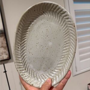 New creative co op Speckled Oval Ceramic dish